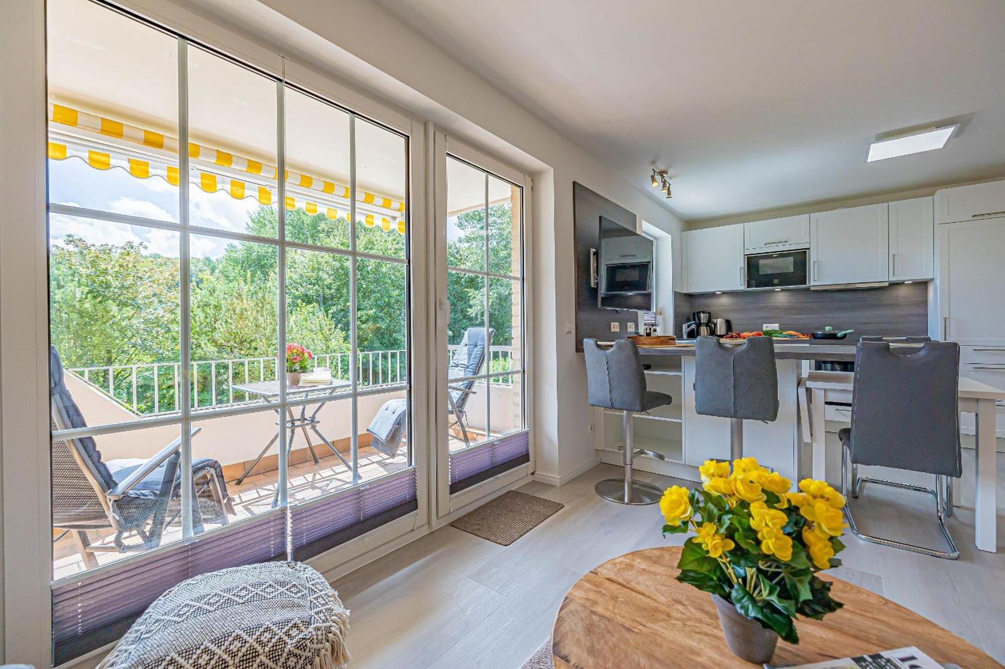 האריסלי Fewo1846 - Strandresidenz Wassersleben Suedblick App 689 - Komfortables Apartment Mit Balkon Und Meerblick מראה חיצוני תמונה